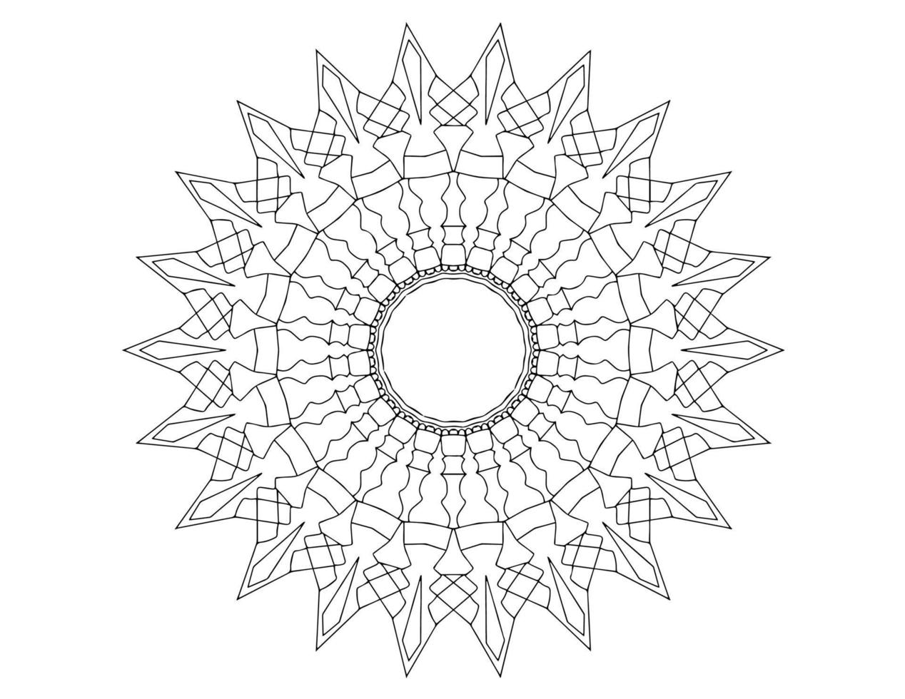 mandala art design black and white, royal, vintage vector