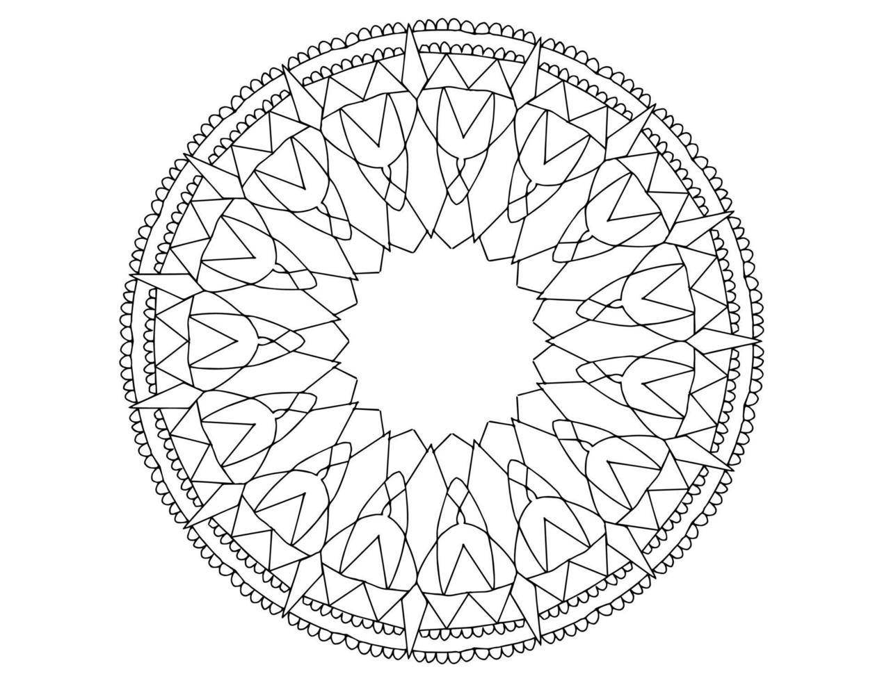 diseño de arte mandala en blanco y negro, real, vendimia vector