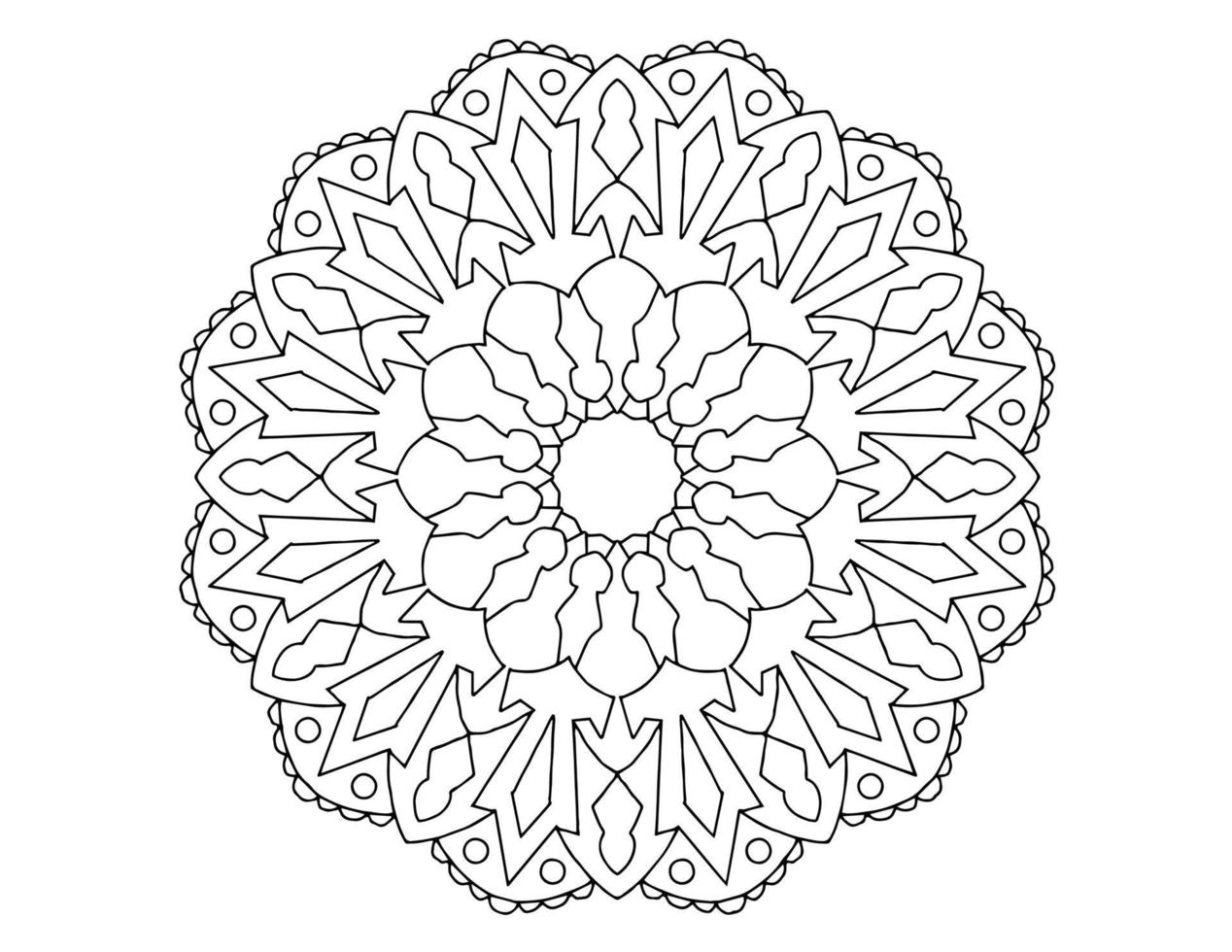 mandala art design black and white, royal, vintage vector