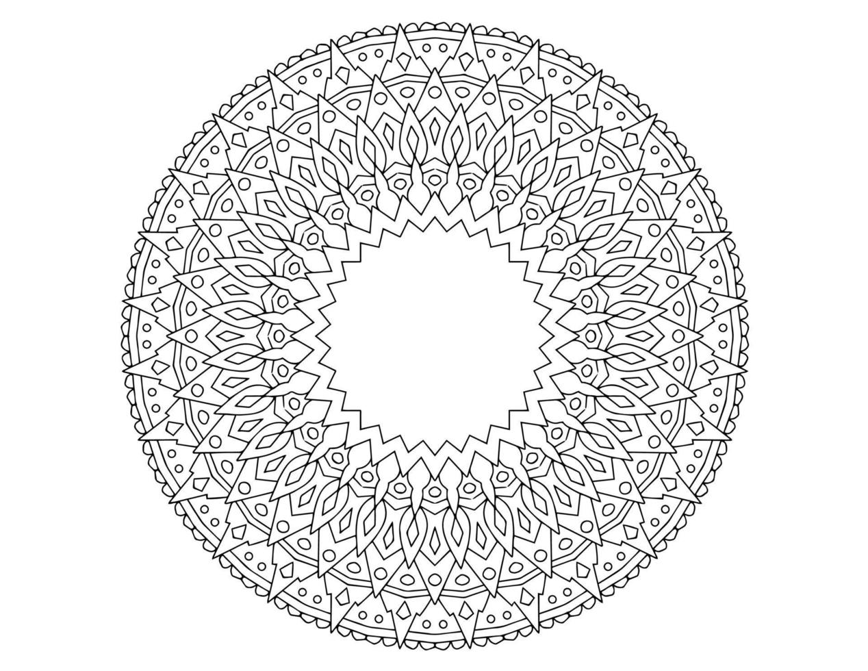 diseño de arte mandala en blanco y negro, real, vendimia vector