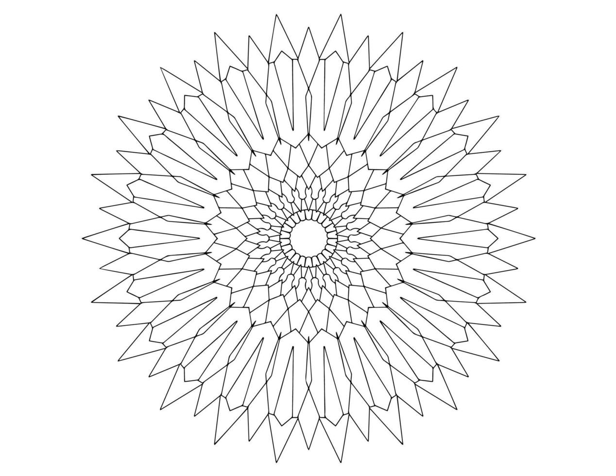 mandala art design black and white, royal, vintage vector