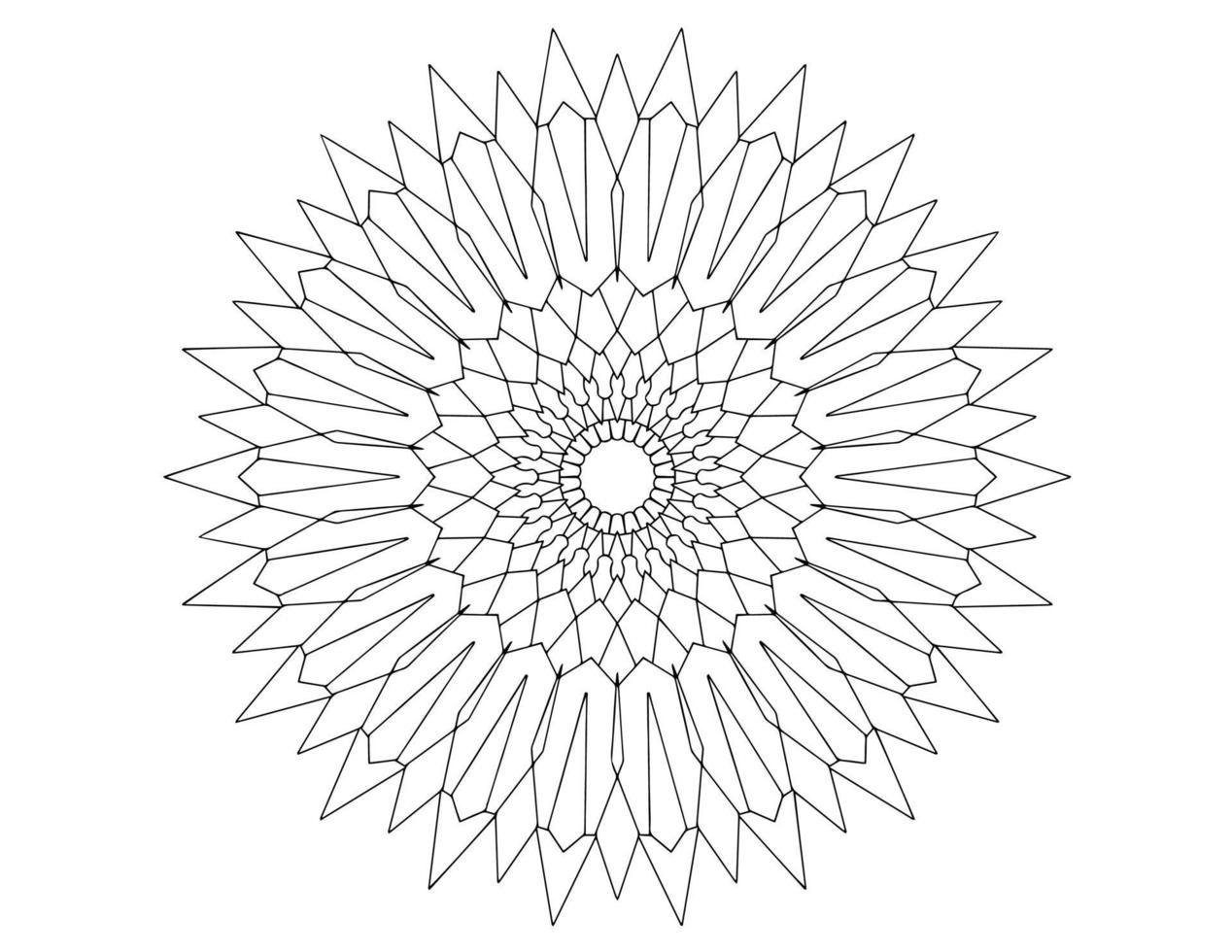 mandala art design black and white, royal, vintage vector