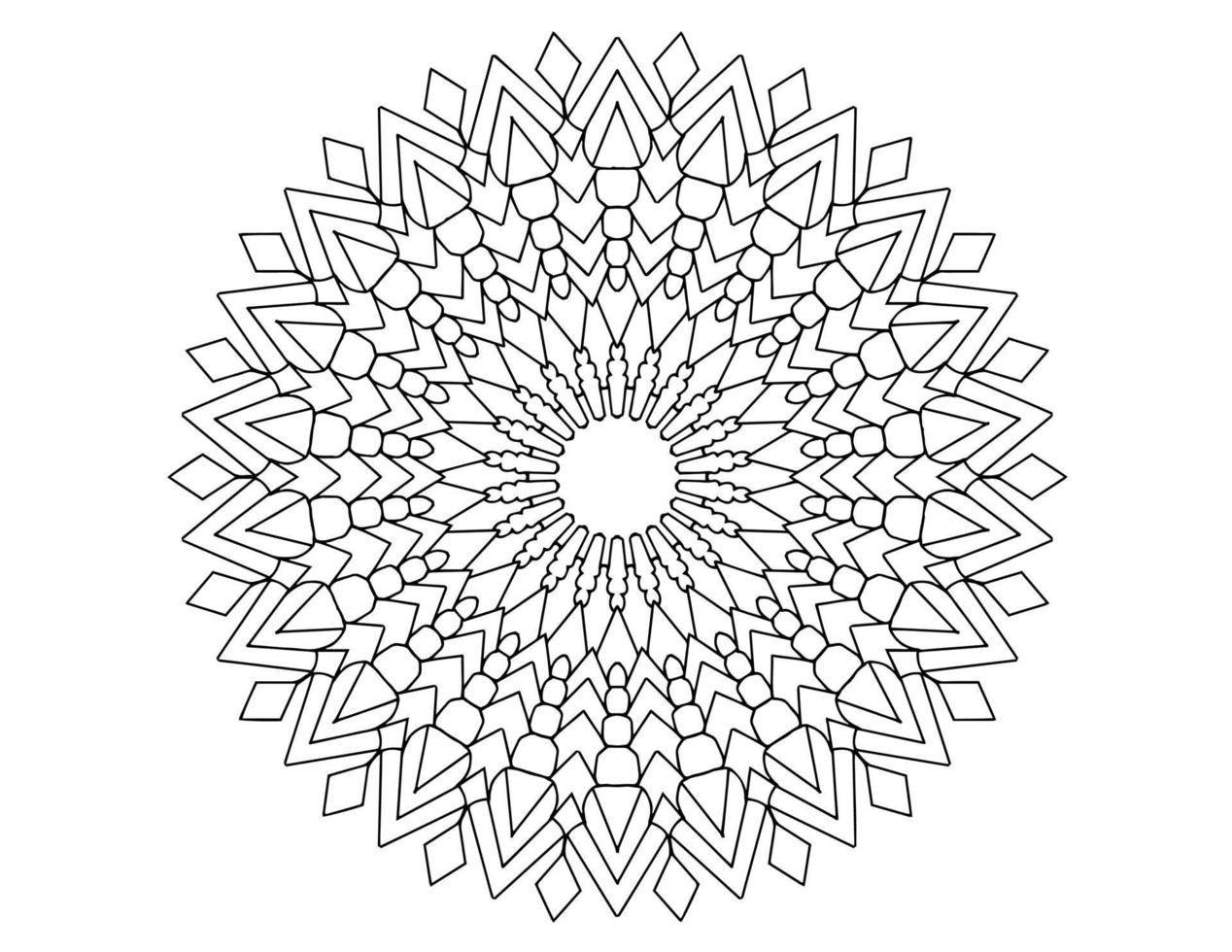 diseño de arte mandala en blanco y negro, real, vendimia vector