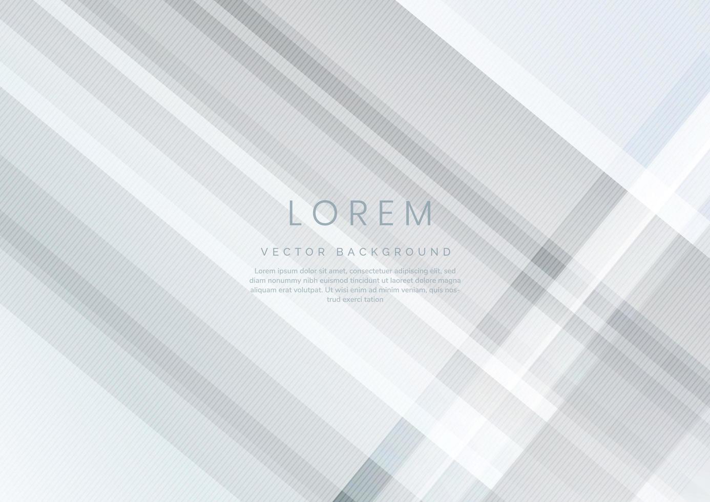 Abstract white and grey gradient geometric diagonal overlay layer background. vector