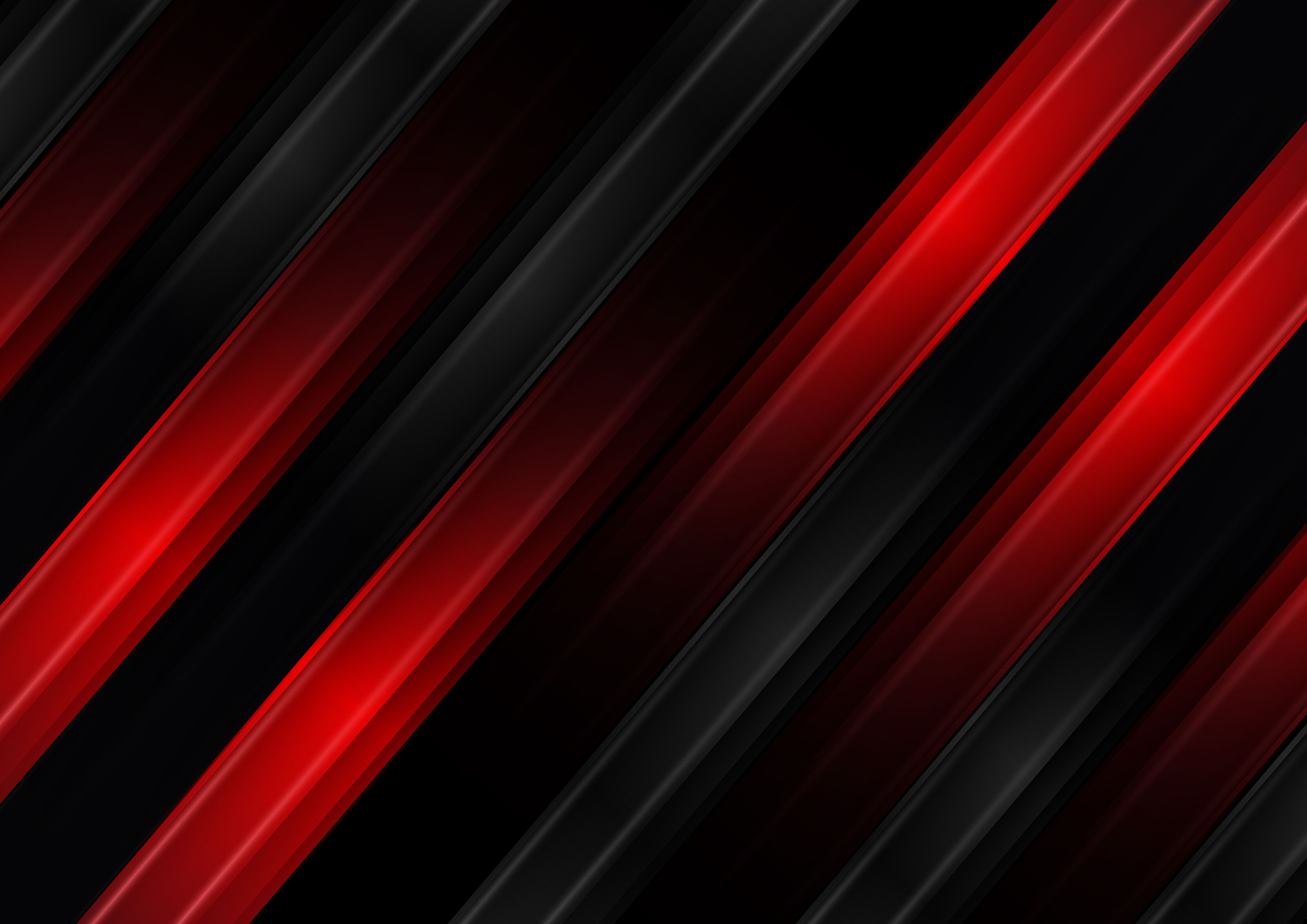 Abstract red and grey gradient geometric diagonal overlapping on black
