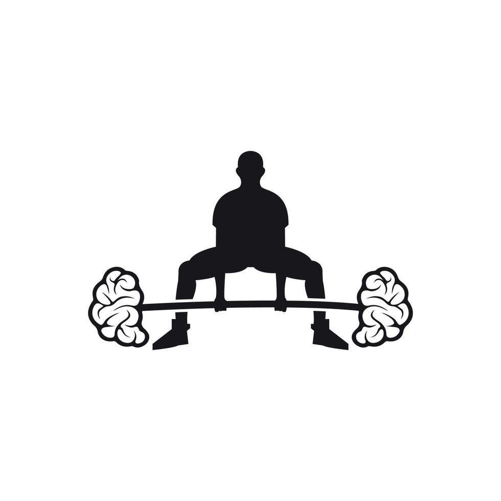 brain lifting gym logo free vector