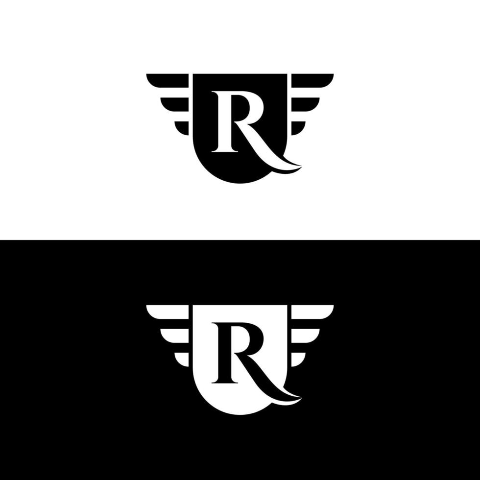 premium elite letter mark R logo design vector template