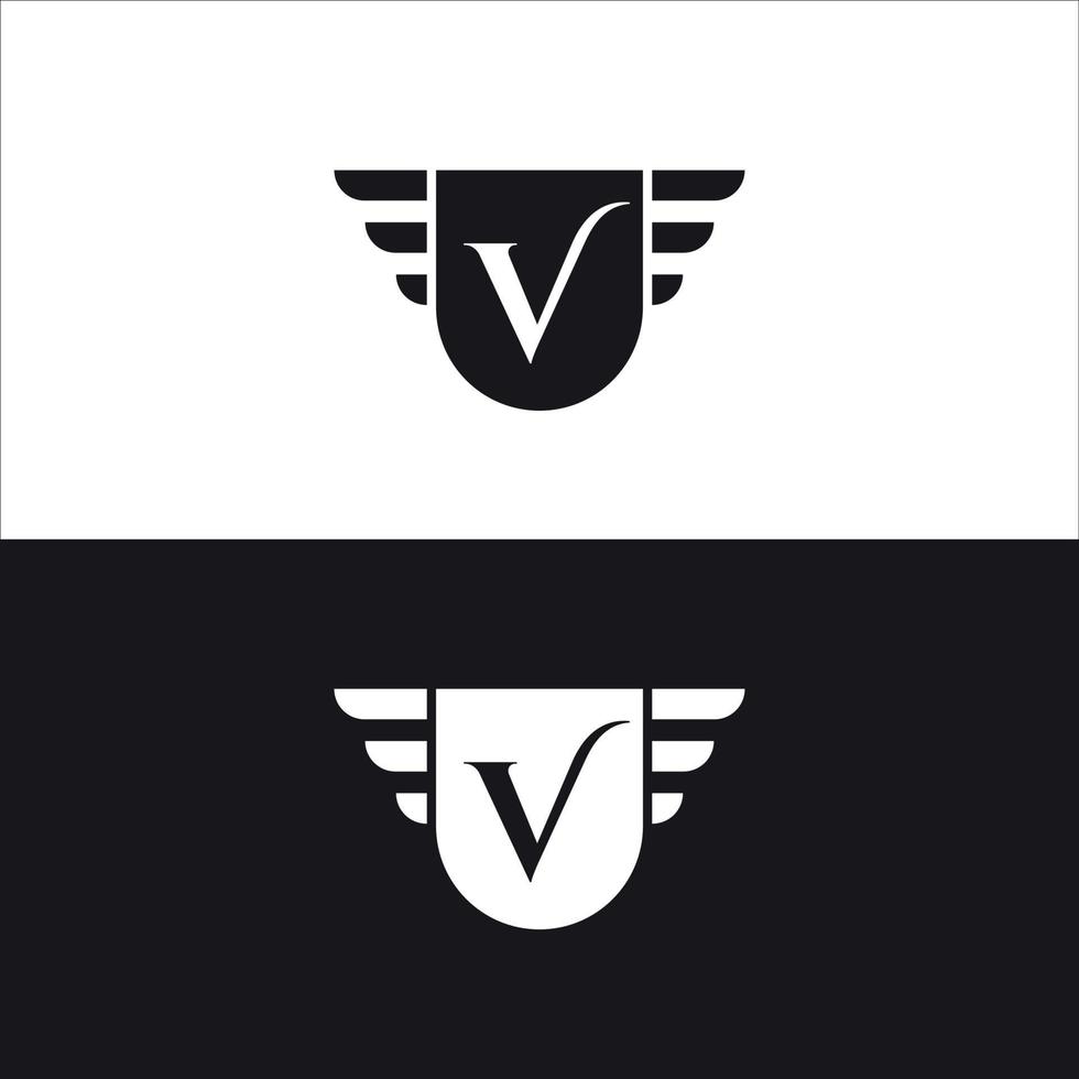 Plantilla de vector de diseño de logotipo premium elite letter mark v