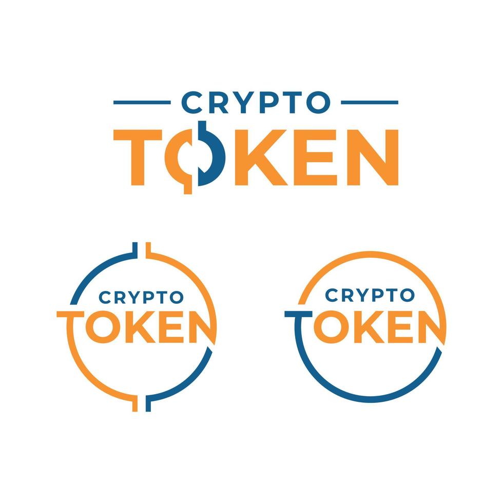 crypto token logo design template free vector