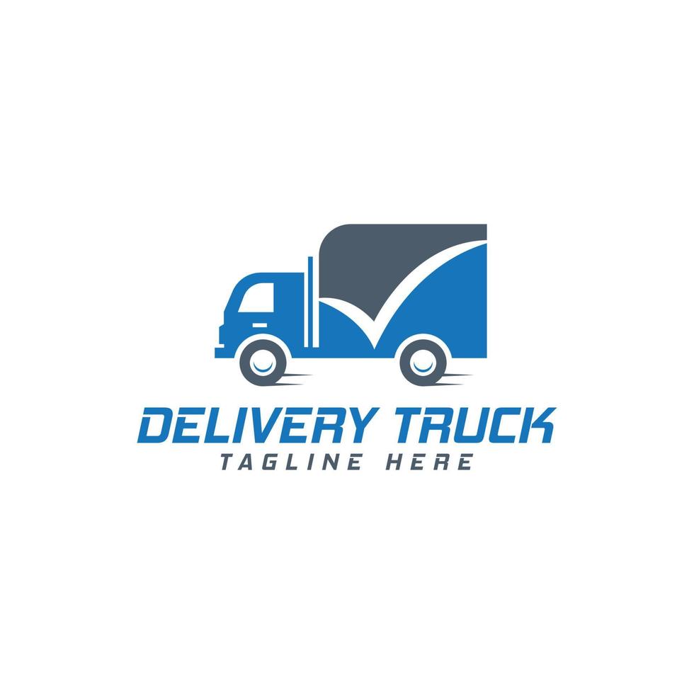 delivery truck logo design concept free vector
