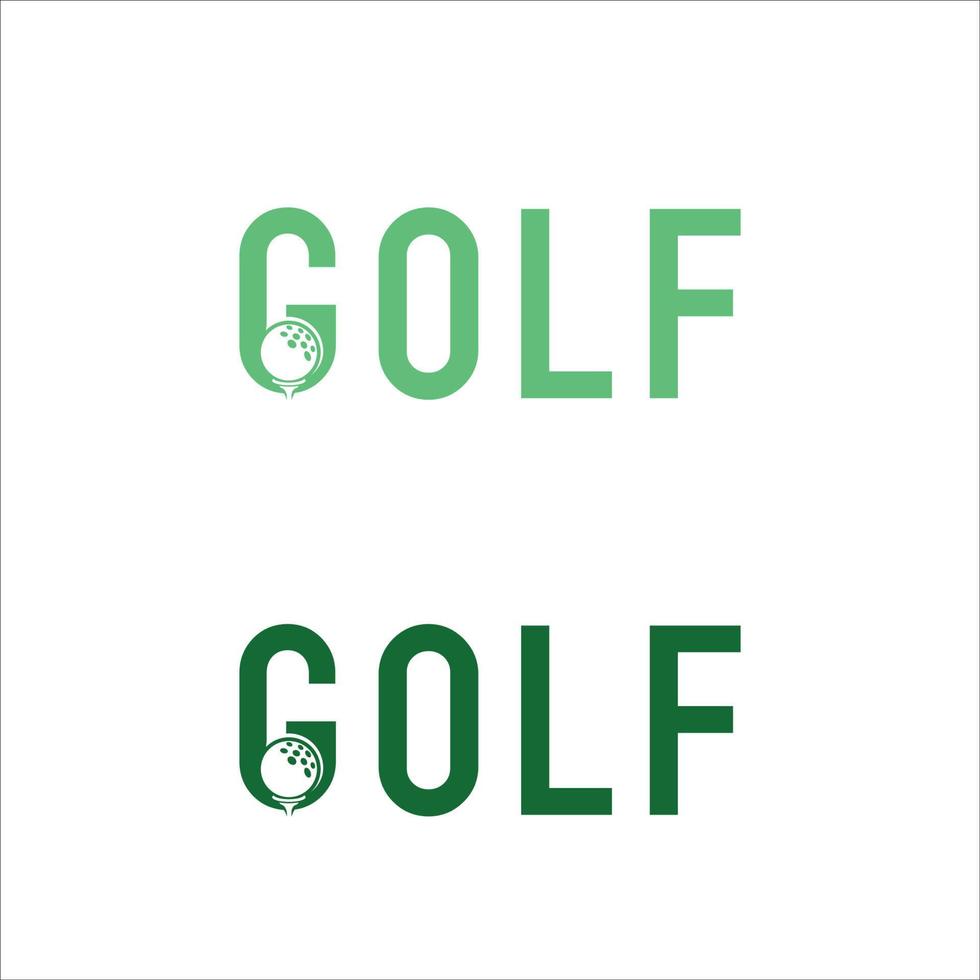 golf logo word mark lettering design free vector