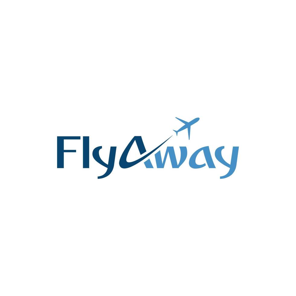 fly away logo plantilla de diseño de letras vector gratuito