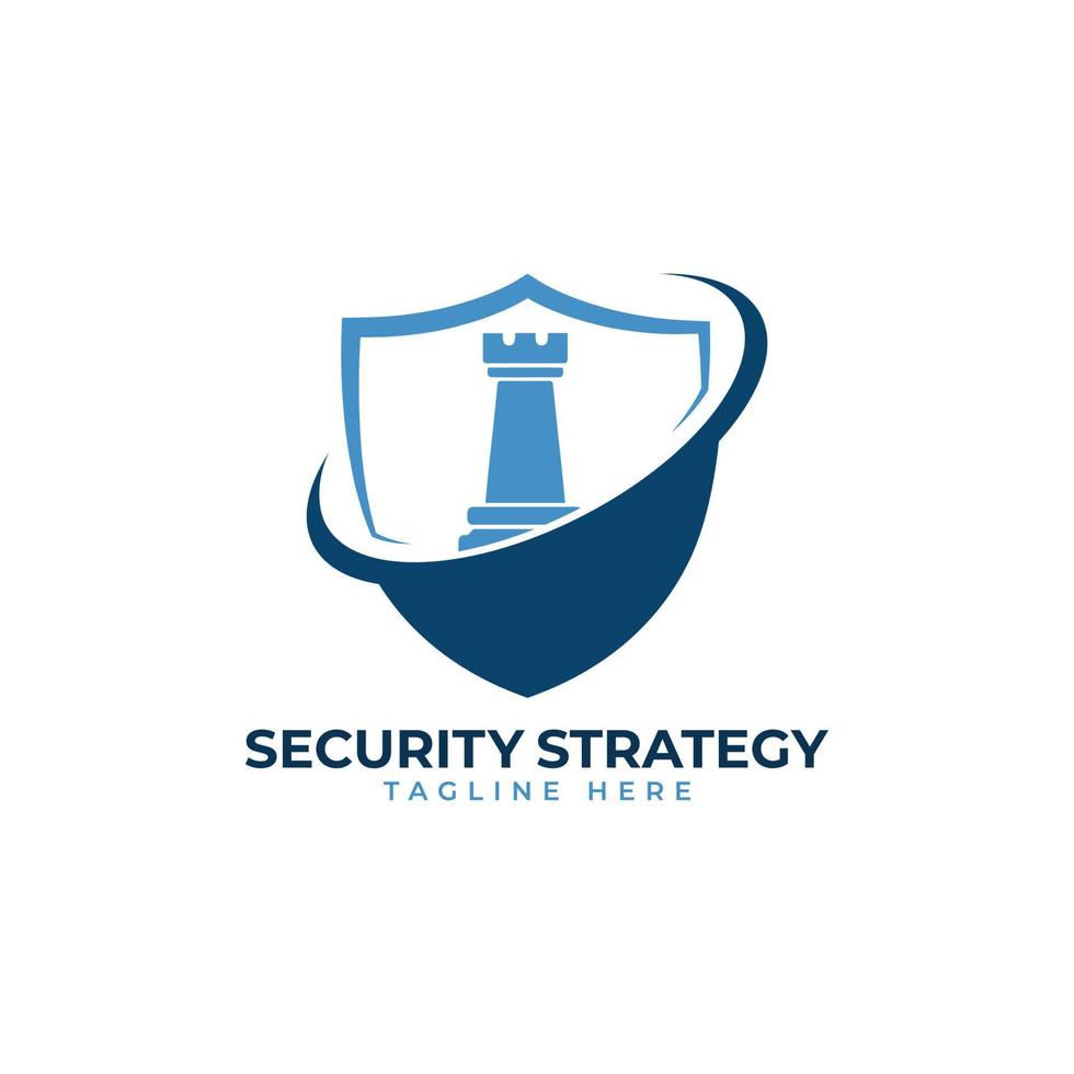 cyber security strategy logo vector icon template design