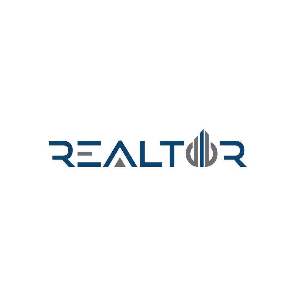 Realtor Logo Wordmark free vector