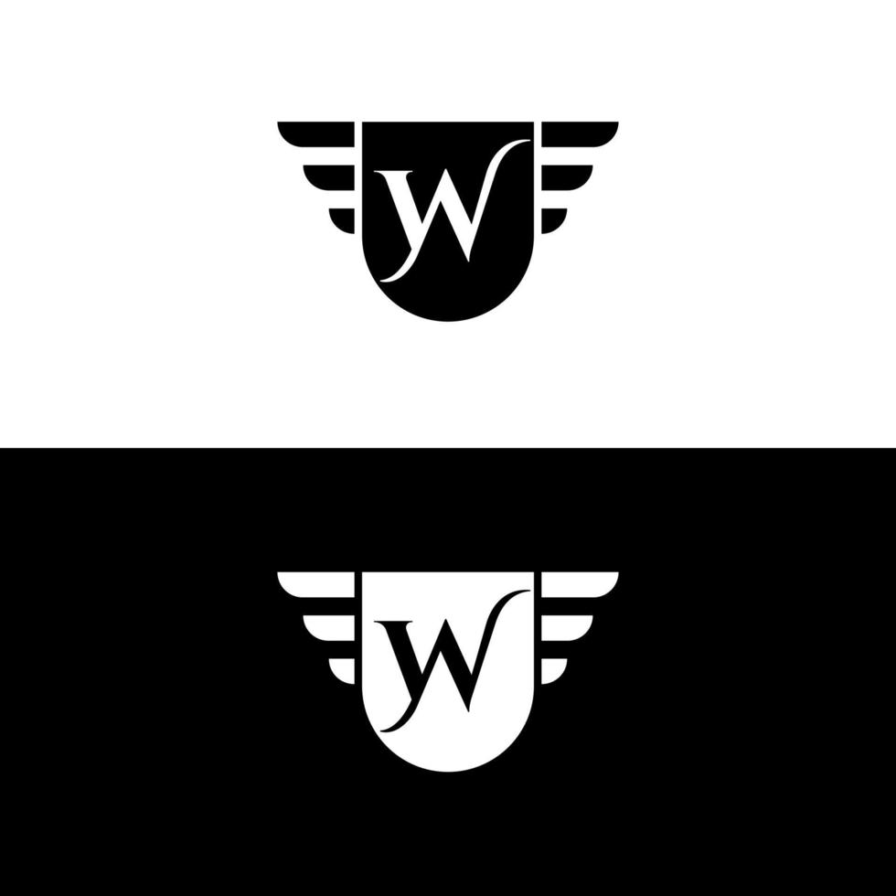 Plantilla de vector de diseño de logotipo premium elite letter mark w