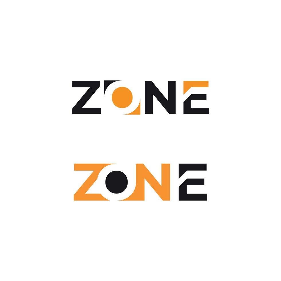 zone wordmark logo design free vector