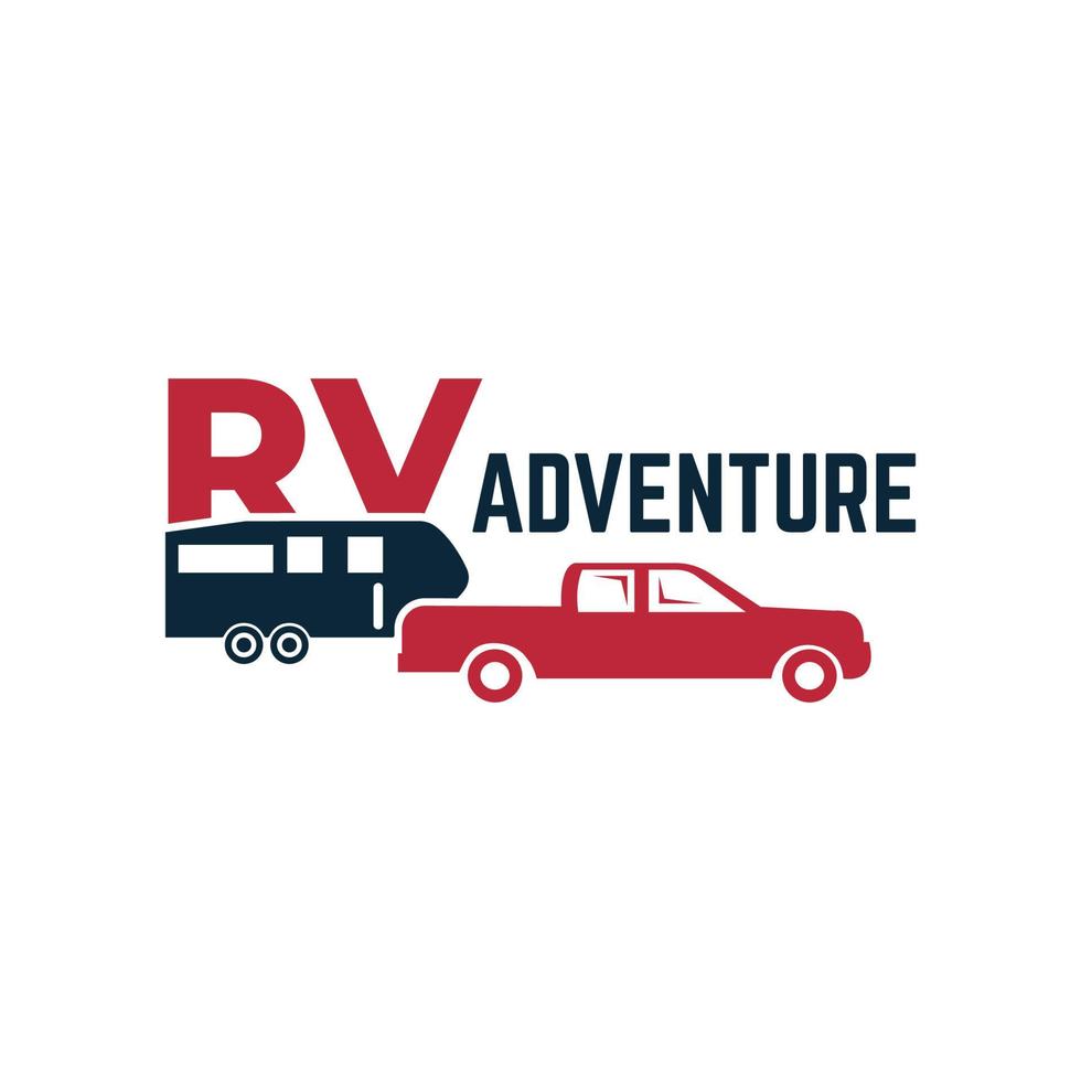 camper van Rv Adventure Logo free vector