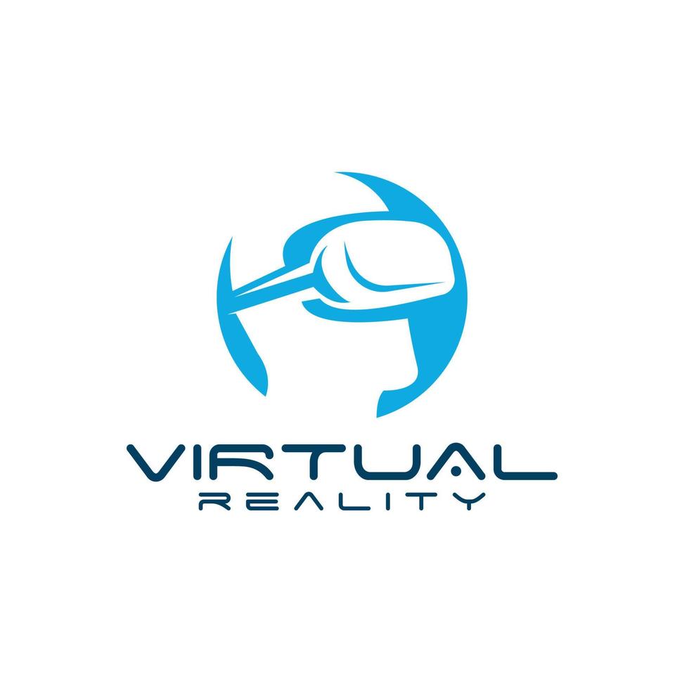 virtual reality logo design free vector