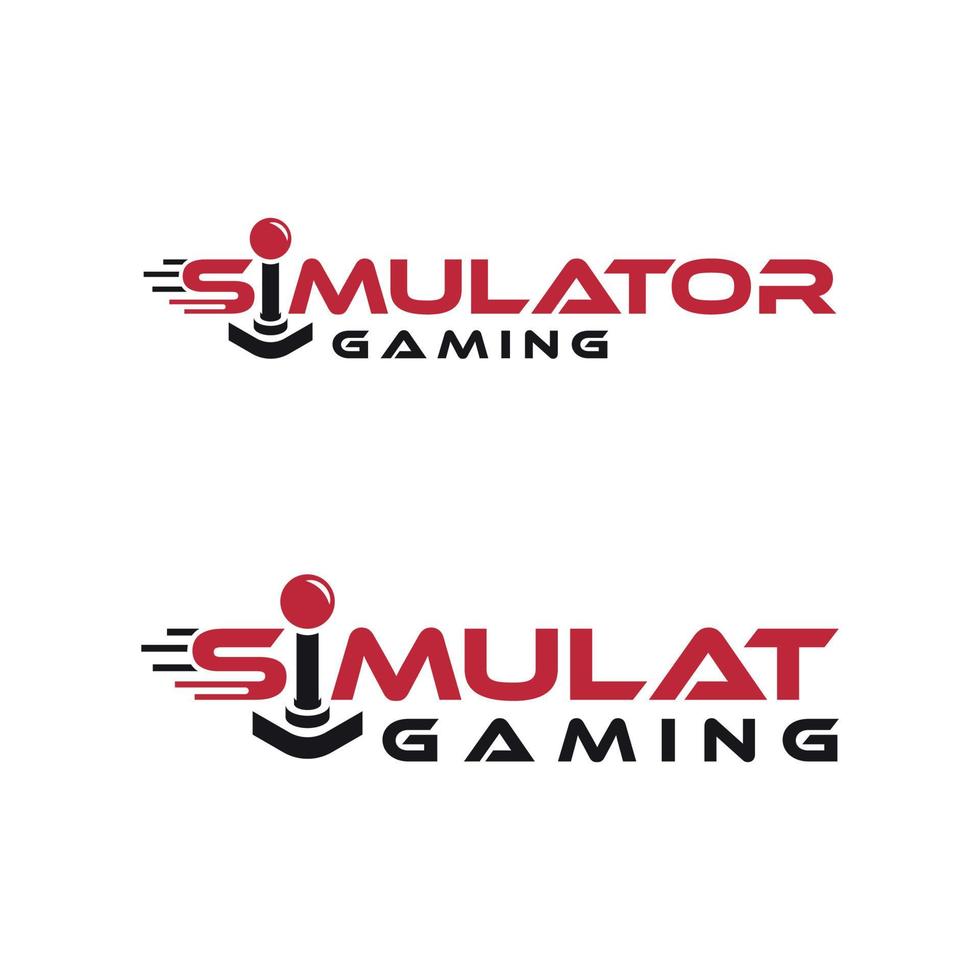 simulador de juegos wordmark logo design vector gratis