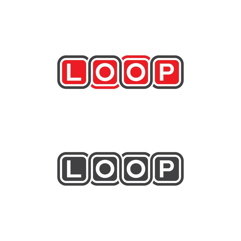 loop logo wordmark design free vector