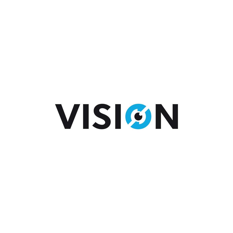 vision logo typography wordmark free vector