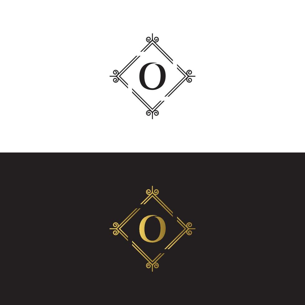 luxury letter mark O Logo design vector template