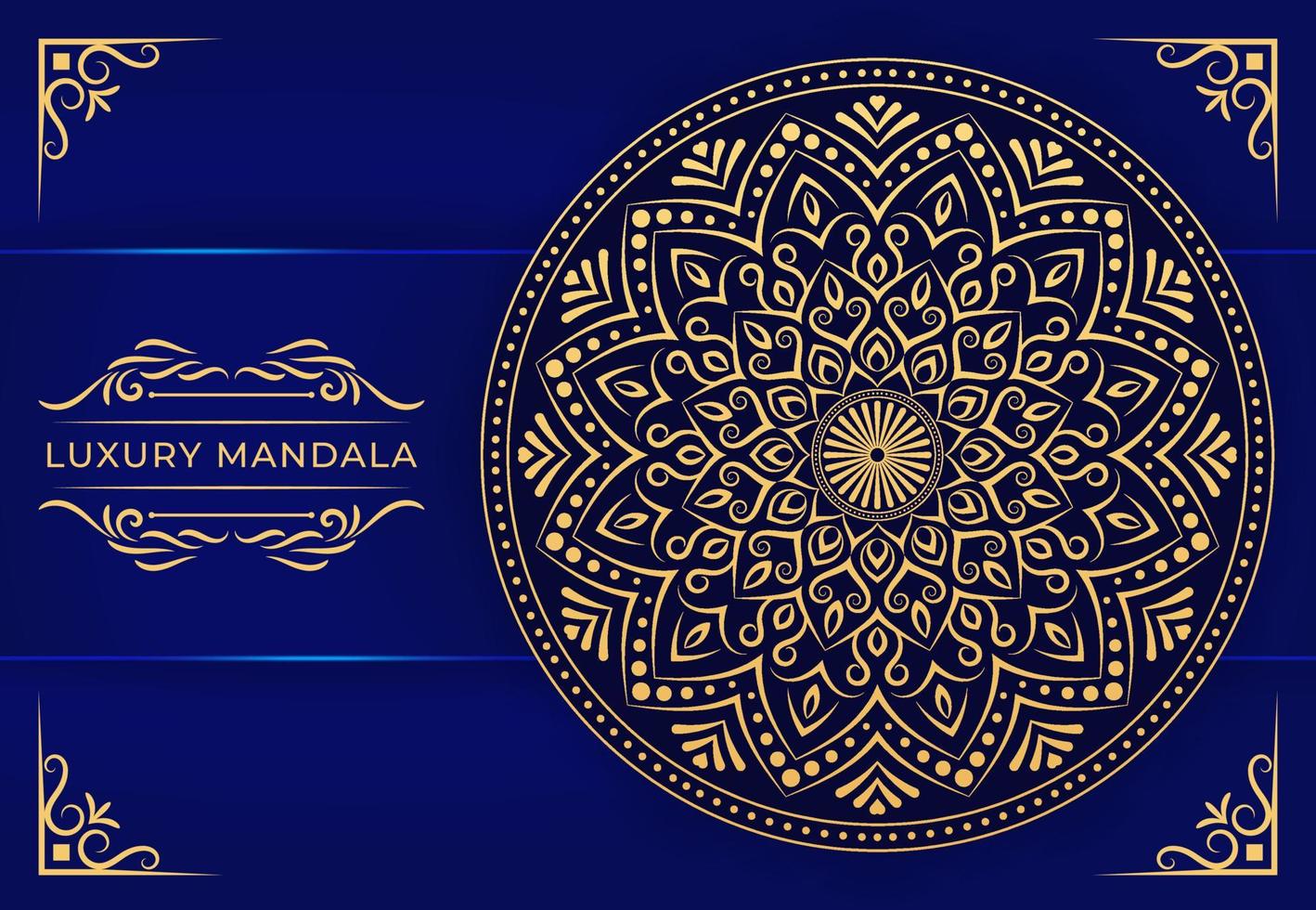 Luxury mandala background with arabesque pattern, Golden ornamental design arabic islamic east style, mandala for banner, cover, poster, brochure, flyer, wedding card, yoga decoration vector