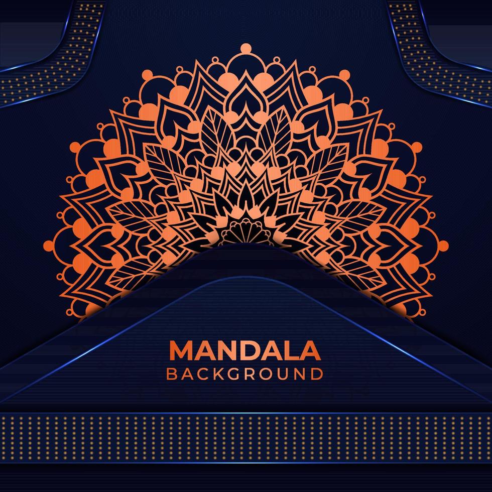 diseño de fondo de mandala de lujo decorativo de estilo islámico vector