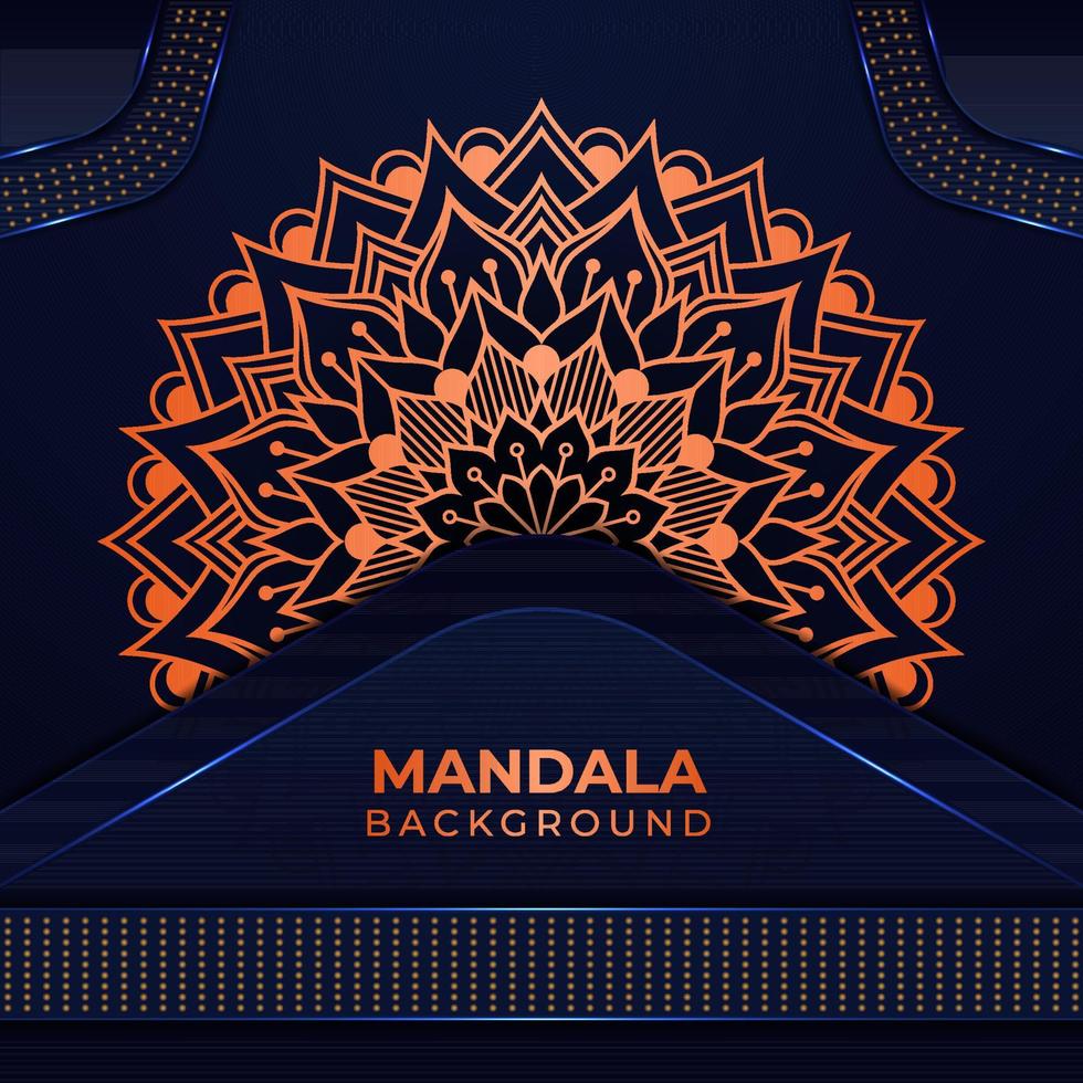 diseño de fondo de mandala de lujo decorativo de estilo islámico vector