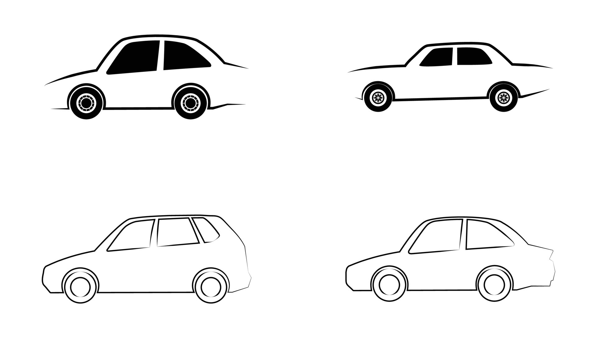 Set of car icon collection 4971181 Vector Art at Vecteezy