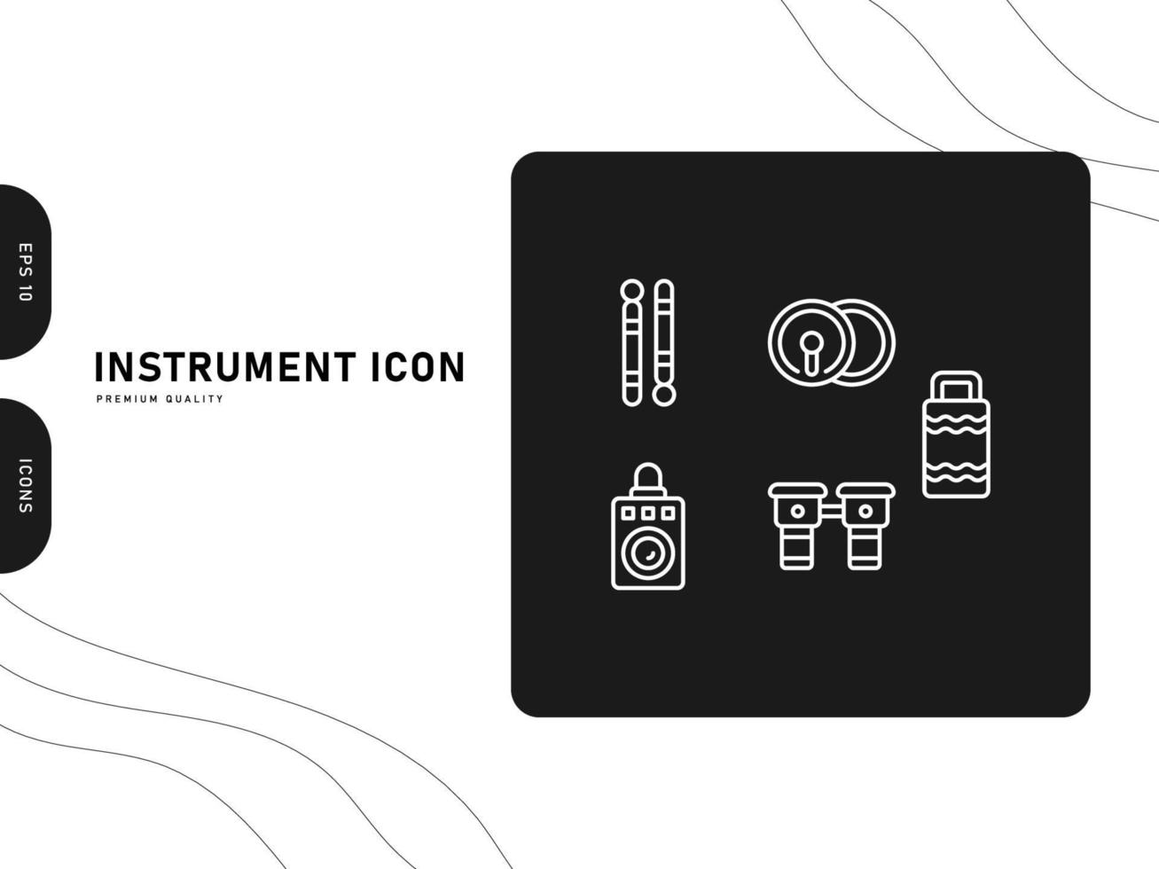 conjunto de iconos de instrumentos musicales vector libre 8