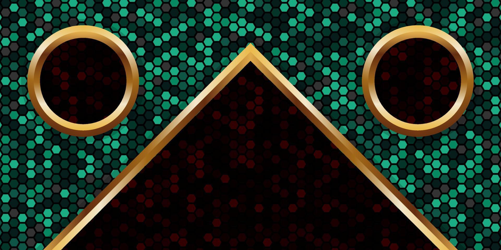 Fondo de oro verde de lujo y elegante y único. vector