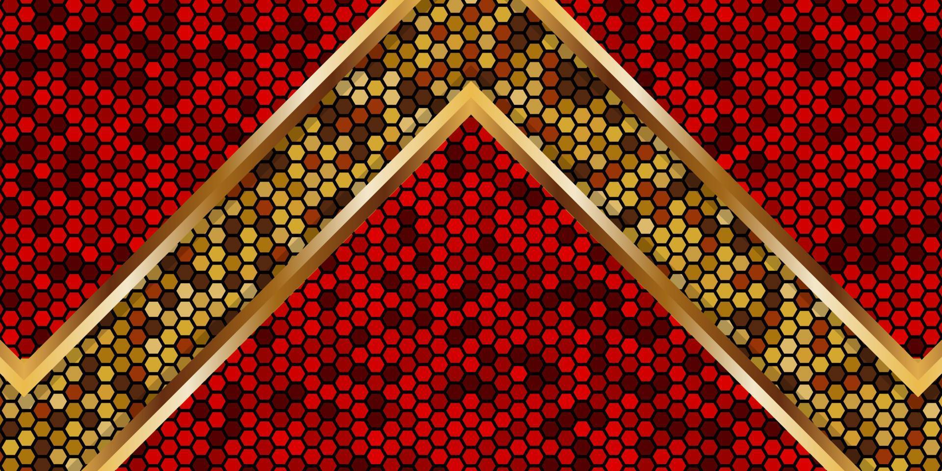 elegante y lujoso fondo de oro rojo vector