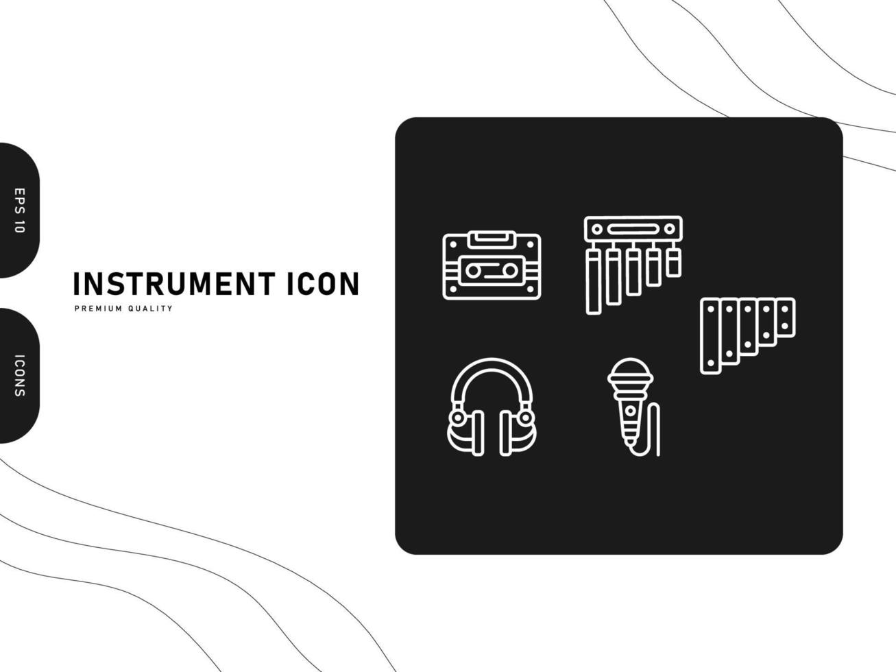 conjunto de iconos de instrumentos musicales vector libre 1