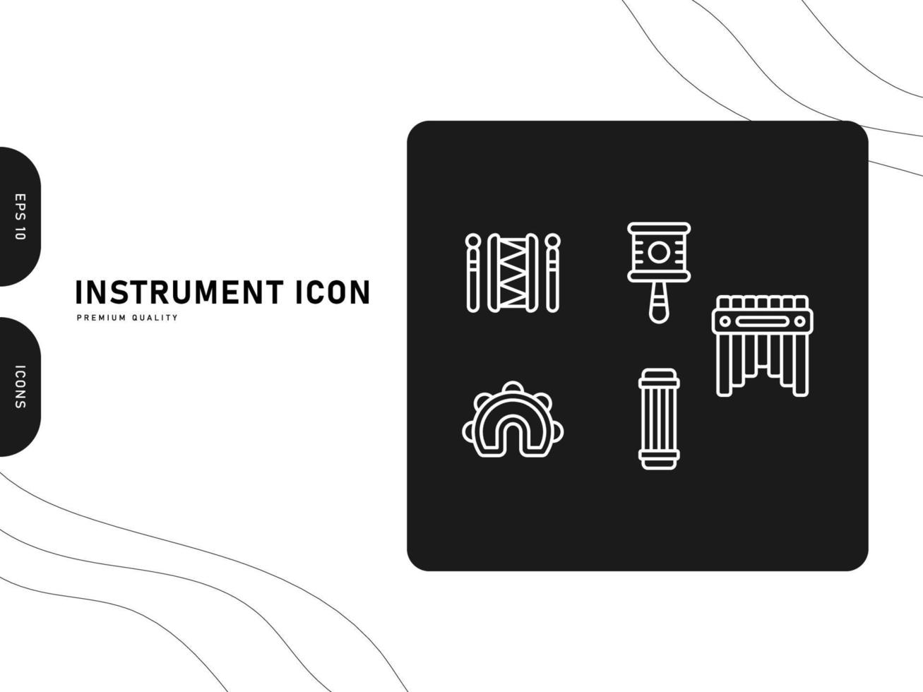 Music Instrument Icon Set Free Vector 9