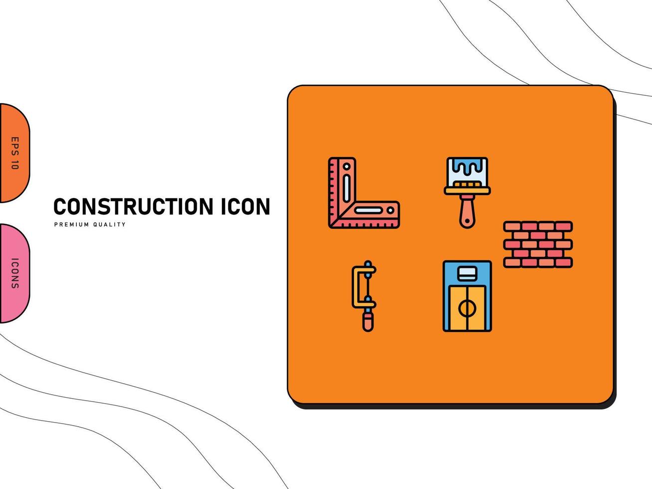 Construction Icon Free Vector Outlined