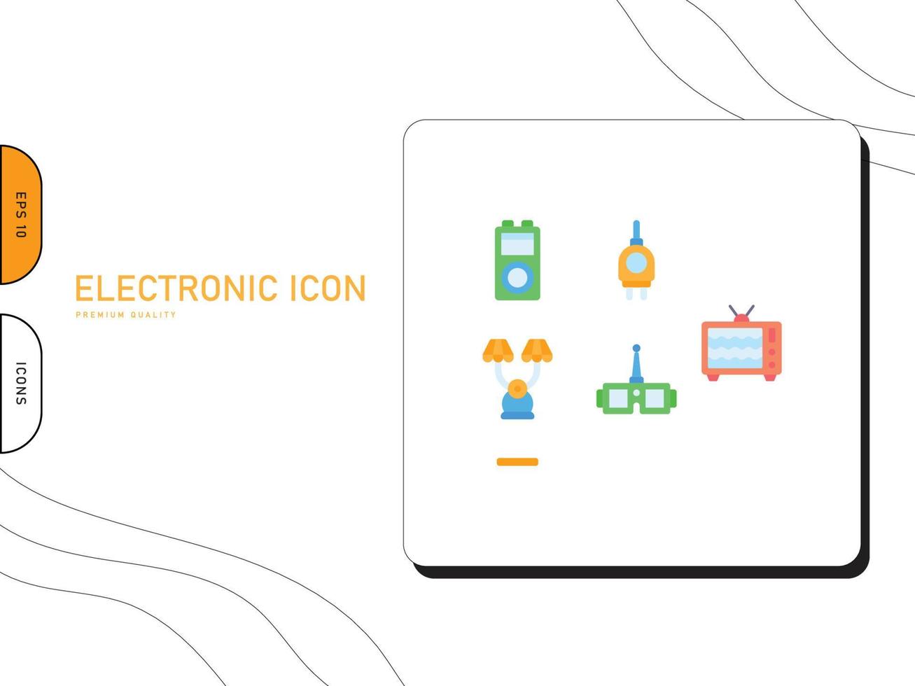 Electronics Icon Set Free Vector