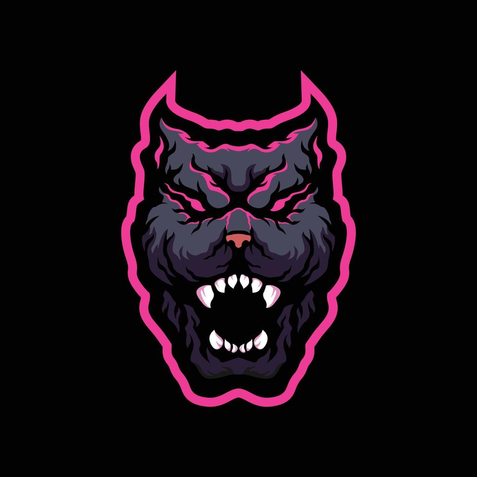 angry bulldog mascot logo vector