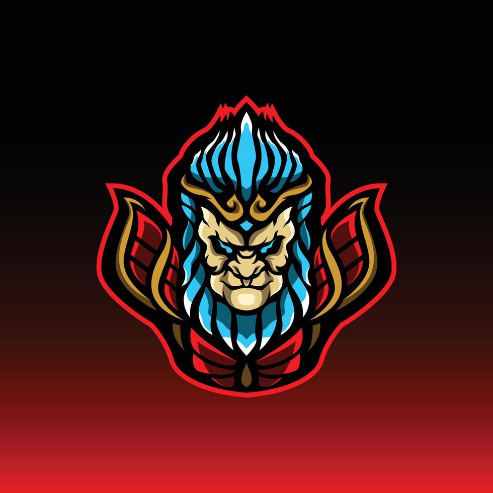 monkey king mascot vector