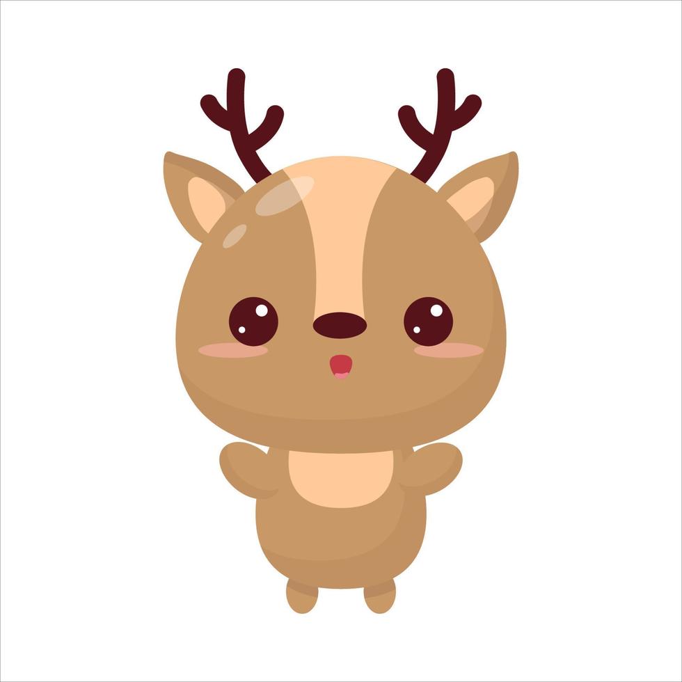 lindo ciervo. estilo cartoon.kawaii vector