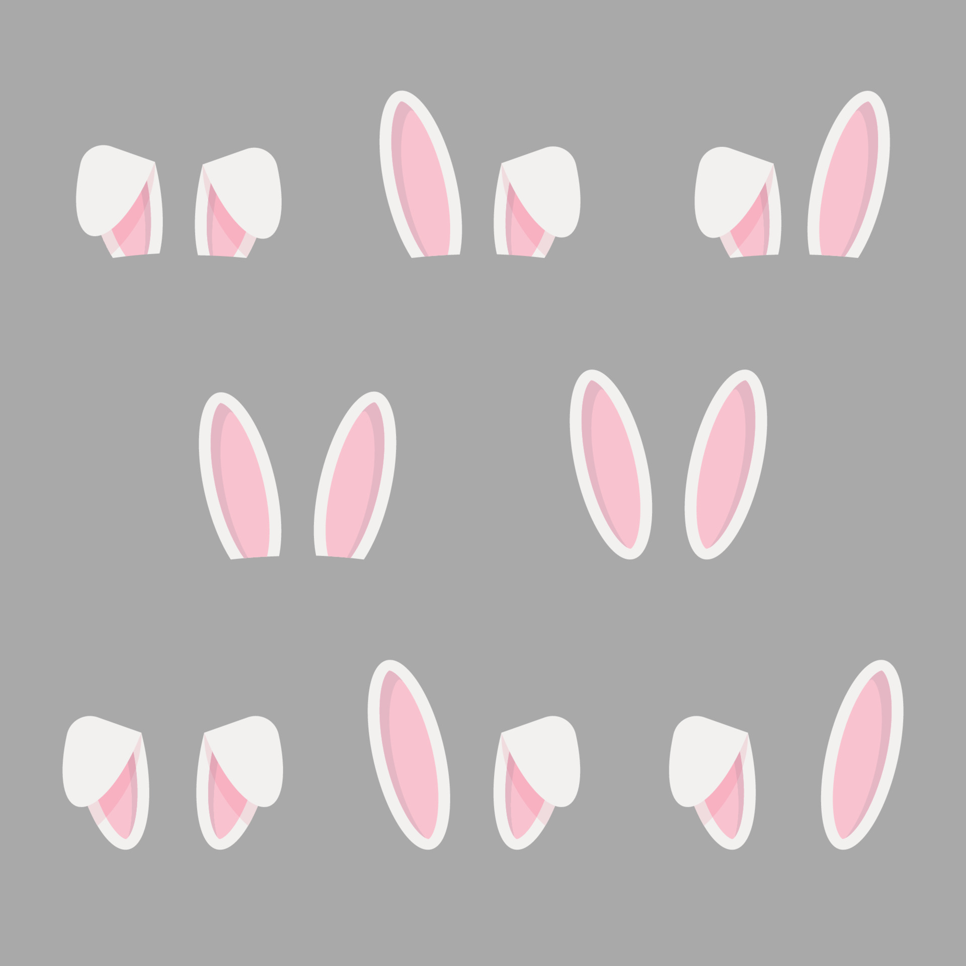 Pink rabbit Ears, Easter Bunny Ears set, cute 4971694 Vector Art at