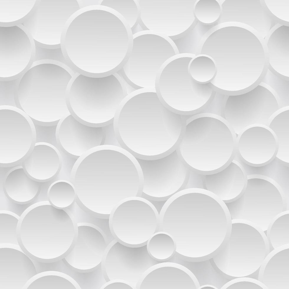 Pattern in the form of a circle of white paper with shadows on a white background. Pattern. Vector illustration