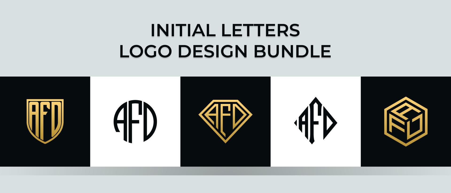 Initial letters AFD logo designs Bundle 4971828 Vector Art at Vecteezy