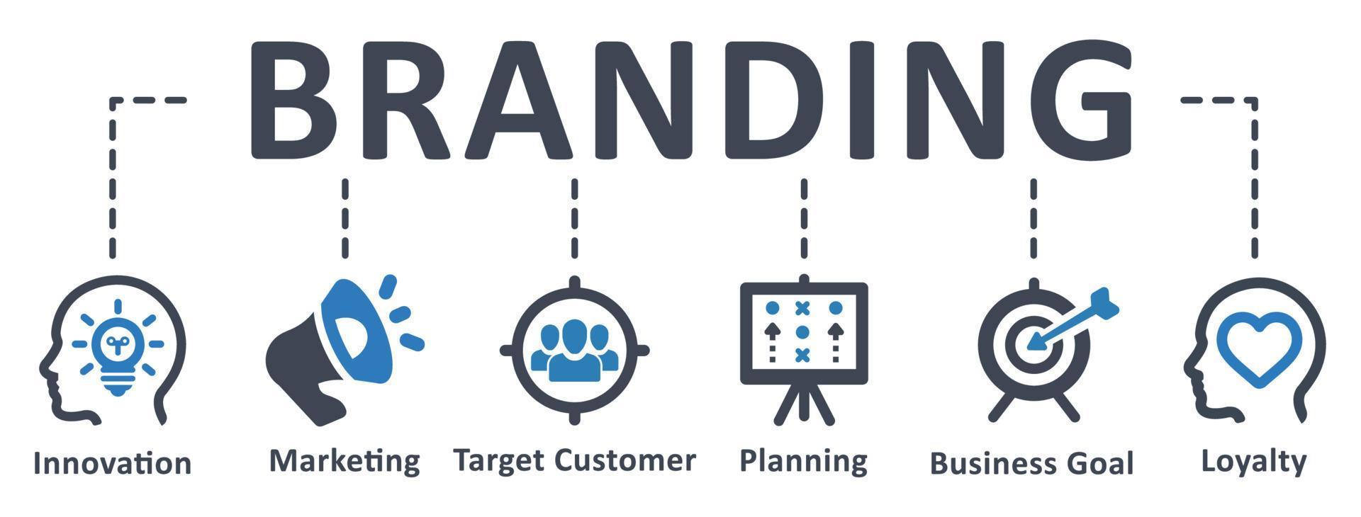 Branding icon - vector illustration . brand, advertising, marketing, target customer, client, consumer, business, infographic, template, presentation, concept, banner, pictogram, icon set, icons .