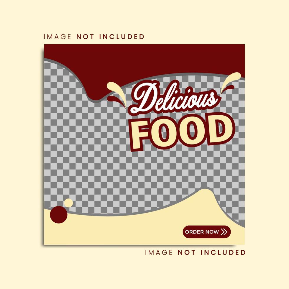 Flyer or Social Media Post Template Themed Food vector