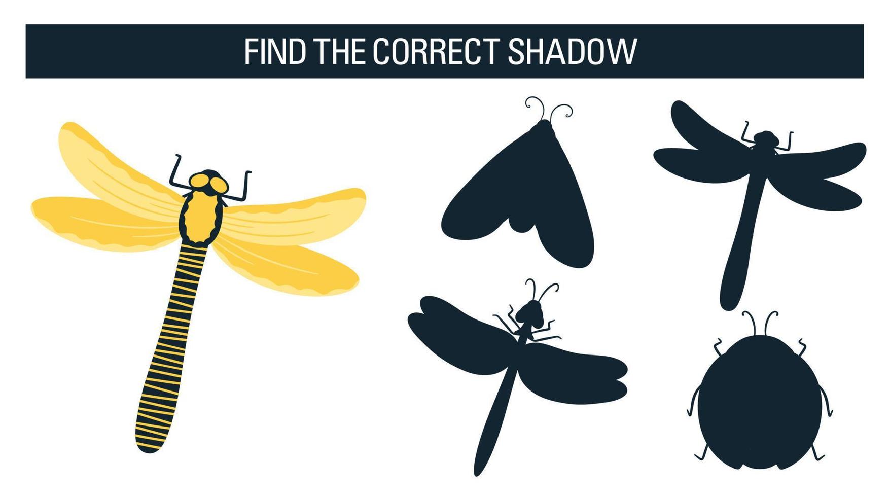 Cartoon bull. Find the right shadow. Educational game for children. Vector illustration, cartoon style.