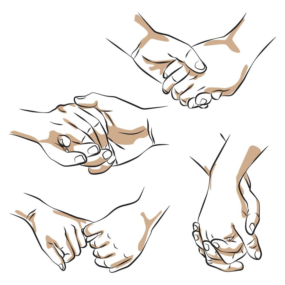 Hand holding sketch vector