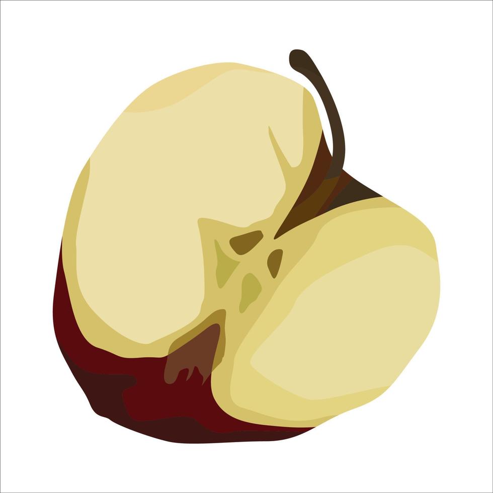 Vector cut apple.