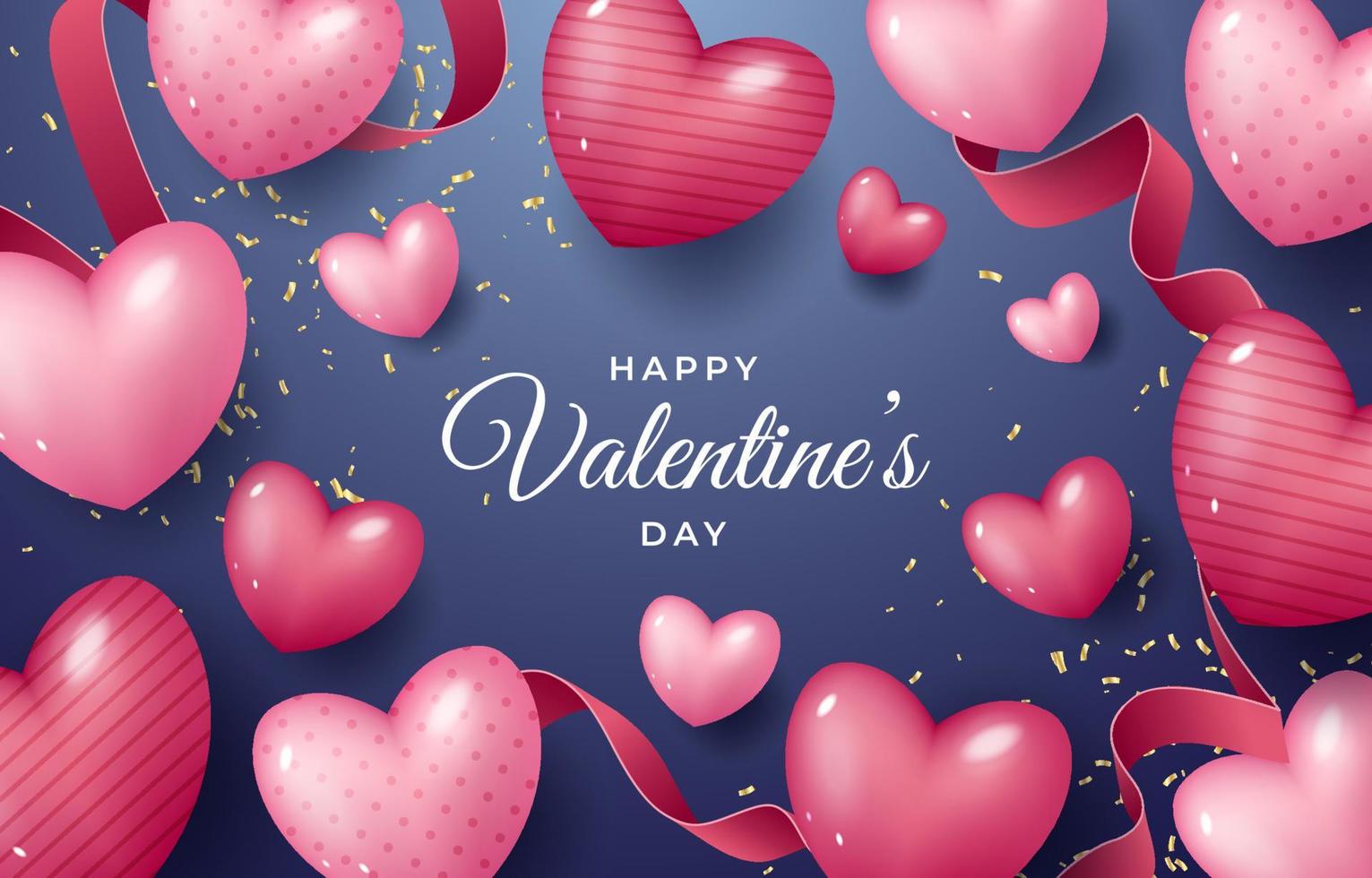 Happy Valentines Day Text, Valentines Day Banner 1977679 Vector Art at  Vecteezy