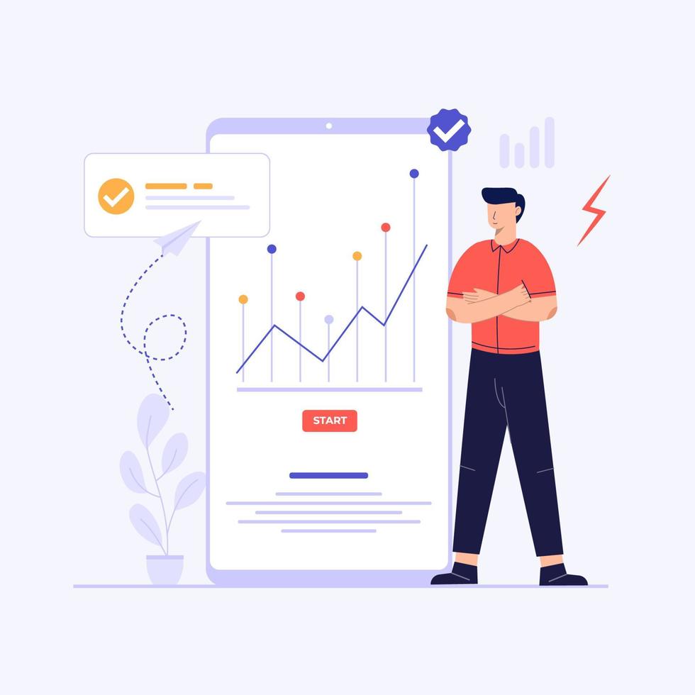 Startup life concept illustration vector